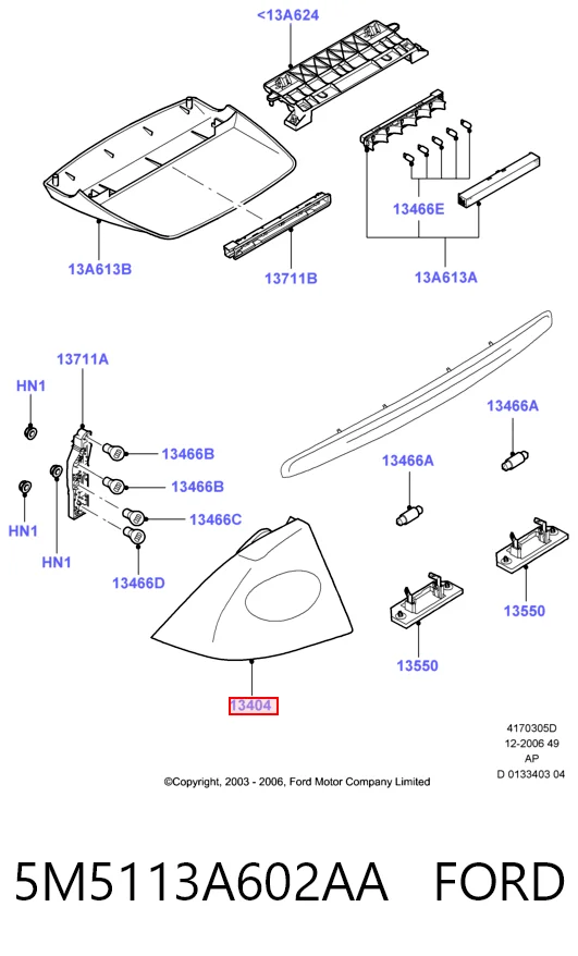 Lampa zespolona tylna prawa do Ford Focus II DB, FCH, DH