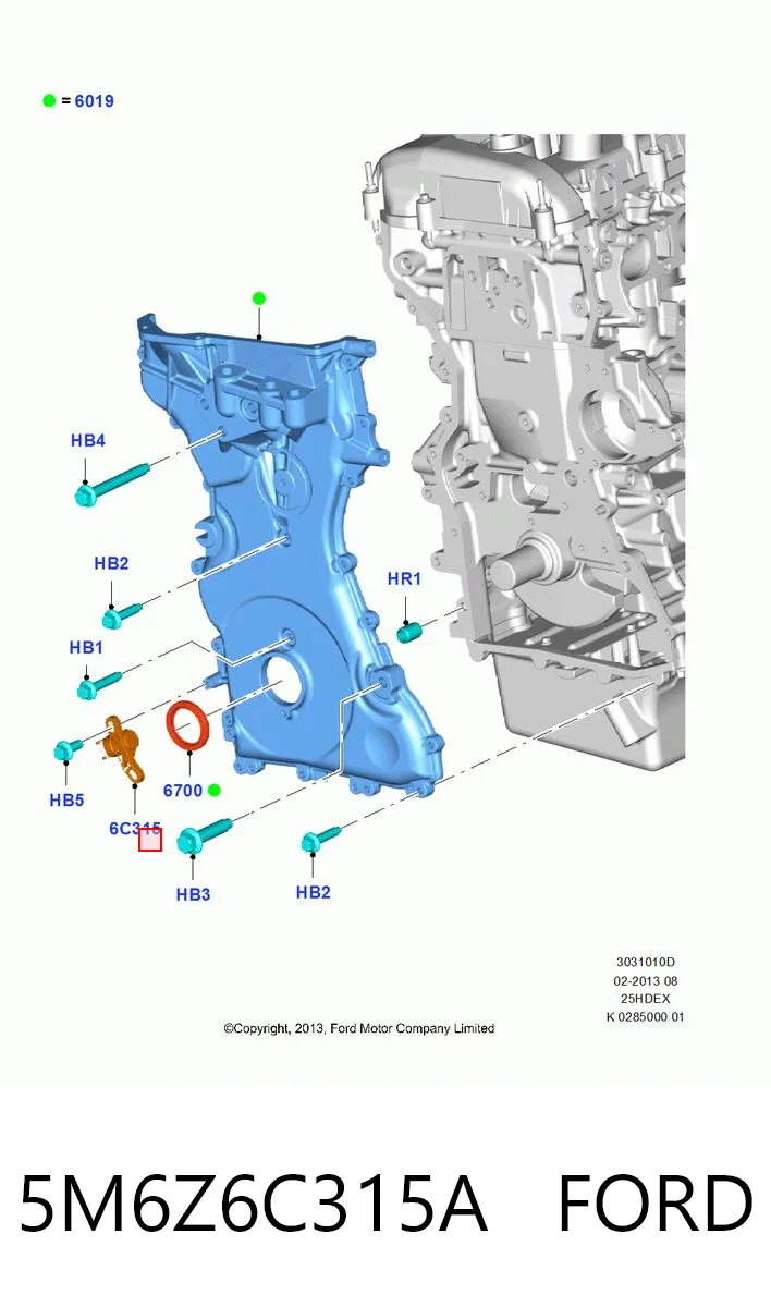 Czujnik położenia wału korbowego do Ford Escape II DM2