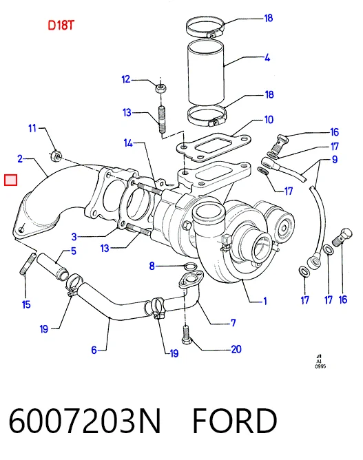 Turbina do Ford Escort VI GAL