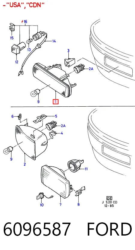 Kierunkowskaz lewy do Ford Sierra I GBC