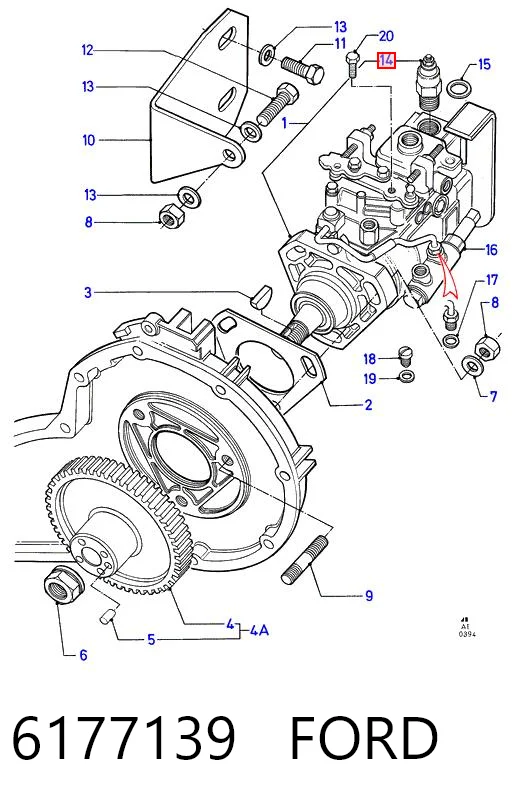 Zawór odcinający paliwo, pompa wtryskowa 3912142020 Hyundai/Kia