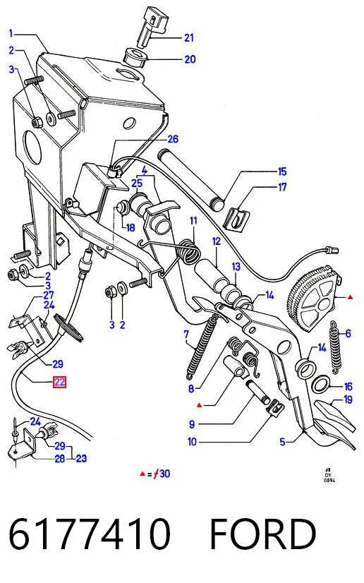 Do koszyka Linka sprzęgła Ford Transit IV T