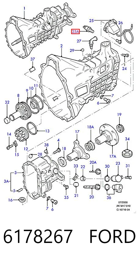 Czujnik włączania światła cofania do Ford Transit III V