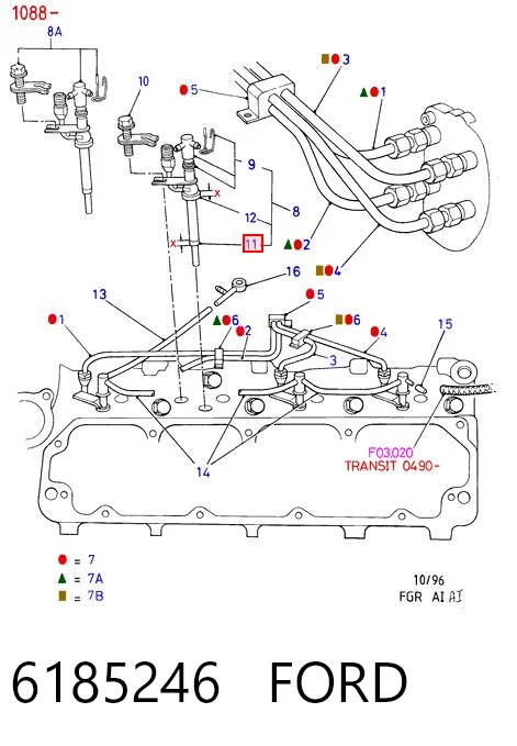 Zestaw naprawczy wtryskiwacza do Ford Transit E
