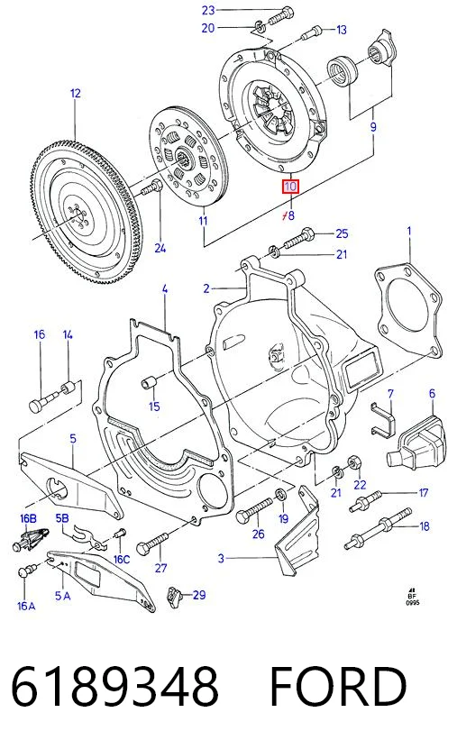 Docisk sprzęgła do Ford Transit III V