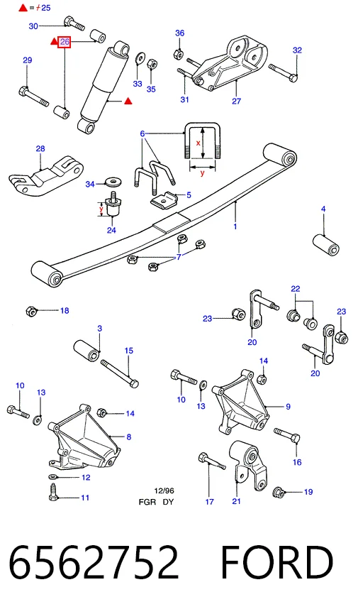  Silentblock amortyzatora tylnego Ford Transit 4