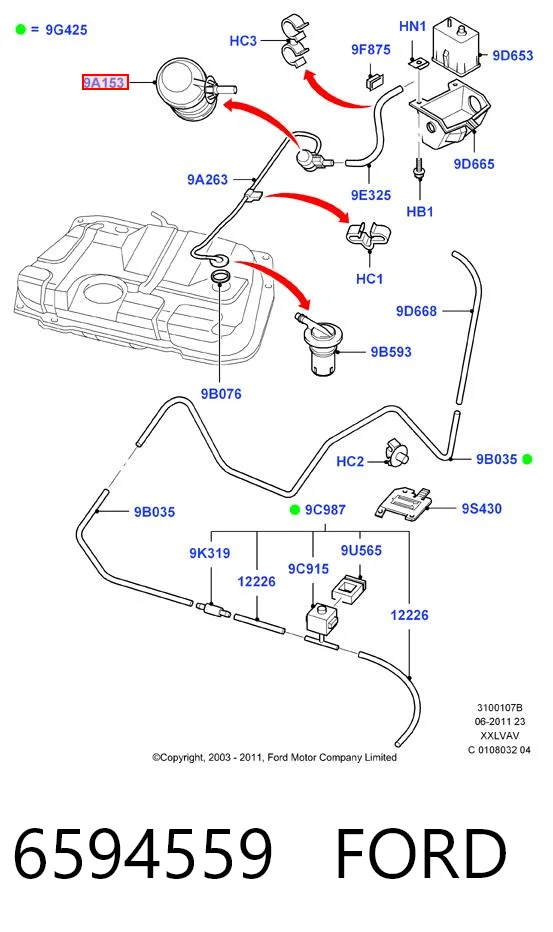 Kupić Zawór odpowietrzający zbiornika paliwa Ford Connect  TC7 w dobrej cenie