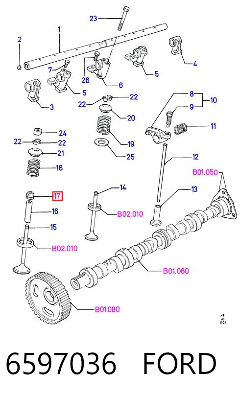 Uszczelniacz zaworu dolotowego/wylotowego do Ford Transit IV T