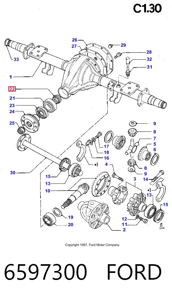 Uszczelniacz końcówki reduktora mostu tylnego Ford Transit IV awangarda (E) (1994 - 2000) cena, od 8,56 USD
