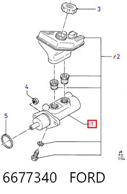 Zestaw naprawczy głównego cylindra hamulcowego do Ford Mondeo I GBP