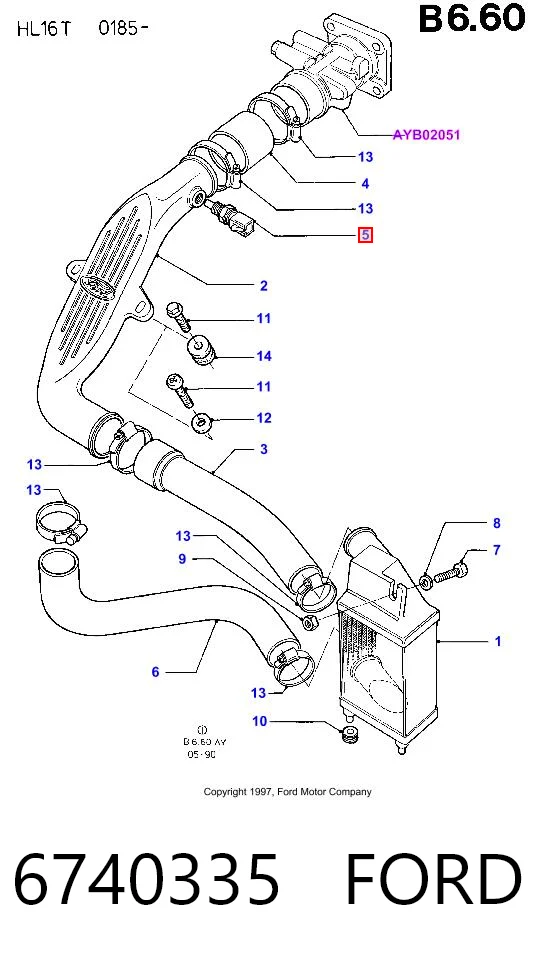 Kupić Czujnik temperatury powietrza wlotowego Ford Transit  V w dobrej cenie