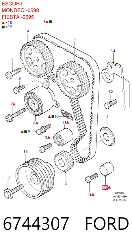 Rolka prowadząca kierunkowa paska rozrządu do Ford Fiesta Mk3 GFJ