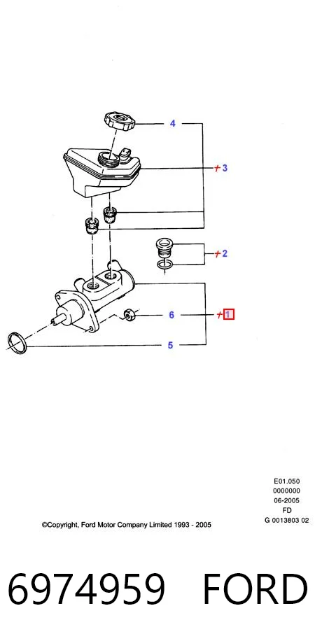 Główny cylinder hamulców Ford Mondeo I hatchback (GBP) (1993 - 1996) cena, od 46,05 USD