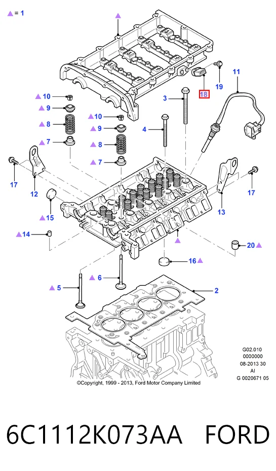 6C1112K073AA Ford Czujnik położenia wałka rozrządu