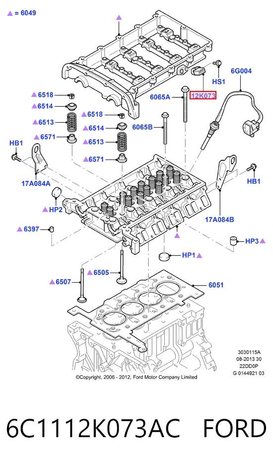 6C1112K073AC Ford Czujnik położenia wałka rozrządu