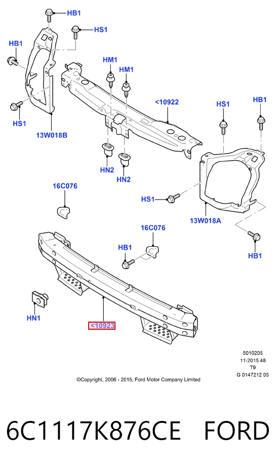  Wzmocnienie zderzaka przedniego Ford Transit 6