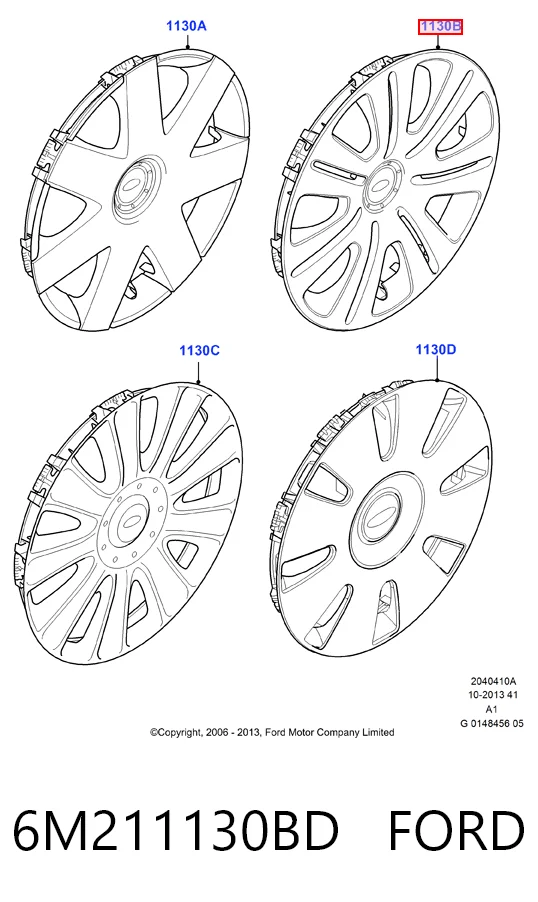 Kołpak do obręczy koła do Ford S-Max  CA1