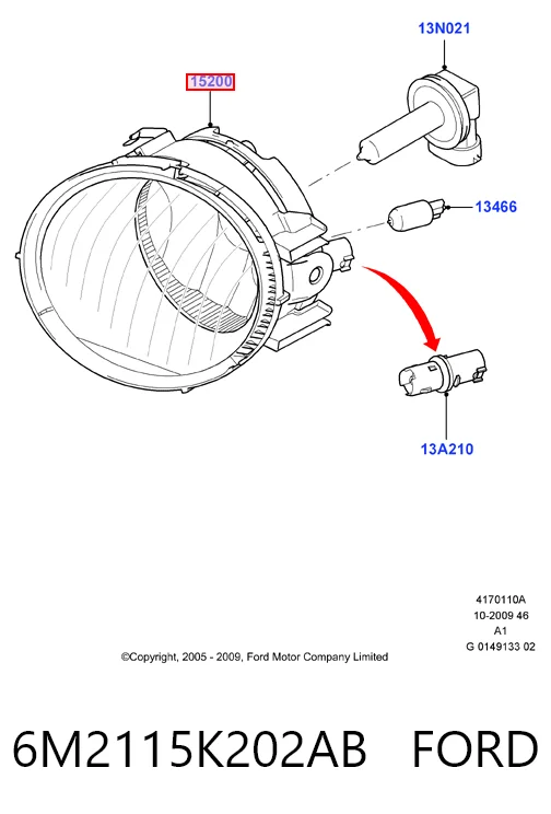 Lampa przeciwmgielna lewa do Ford S-Max  CA1