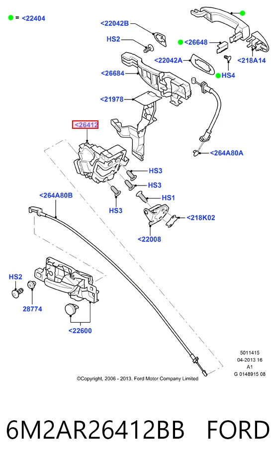 Zamek drzwi tylnych prawych Ford Galaxy II CA1 minivan (WA6) (2006 - 2015) cena, od 54,99 USD