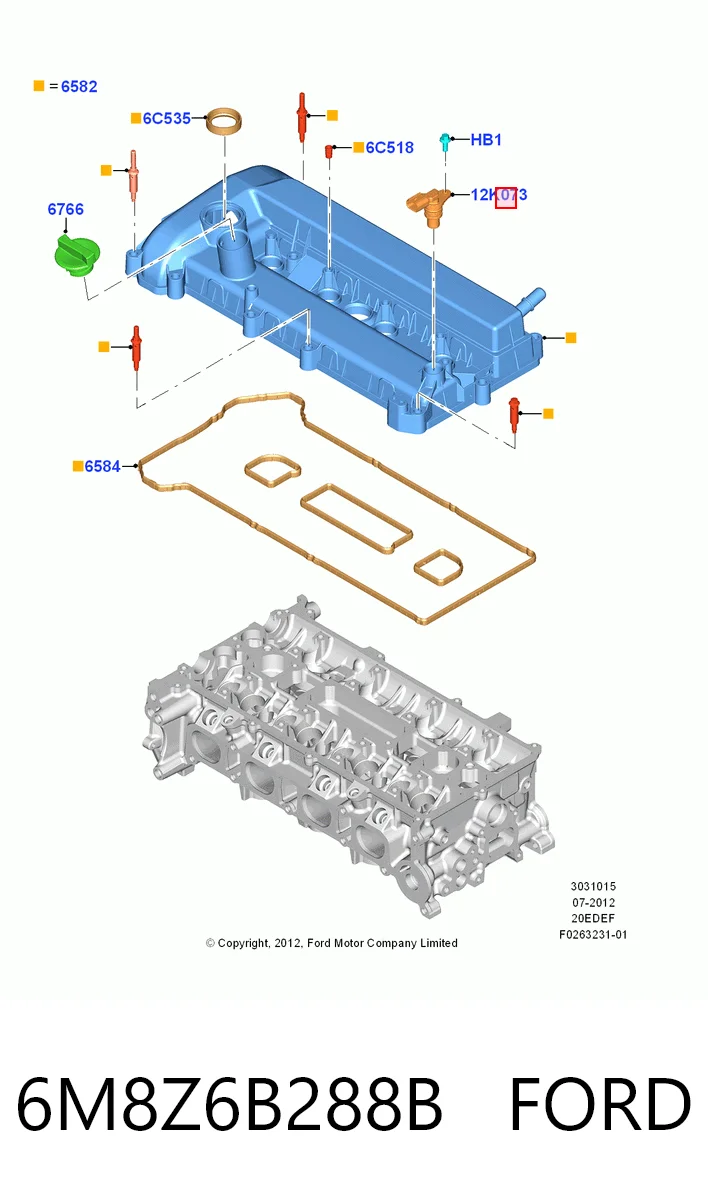 6M8Z6B288B Ford Czujnik położenia wałka rozrządu