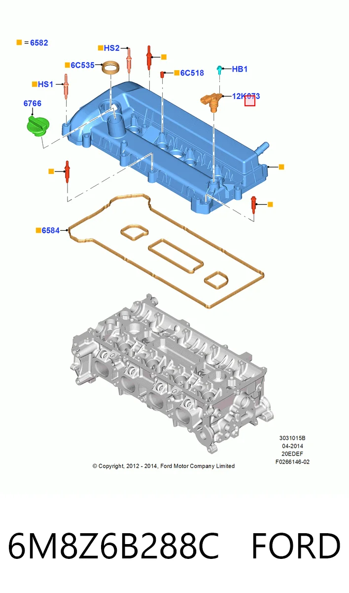 6M8Z6B288C Ford Czujnik położenia wałka rozrządu