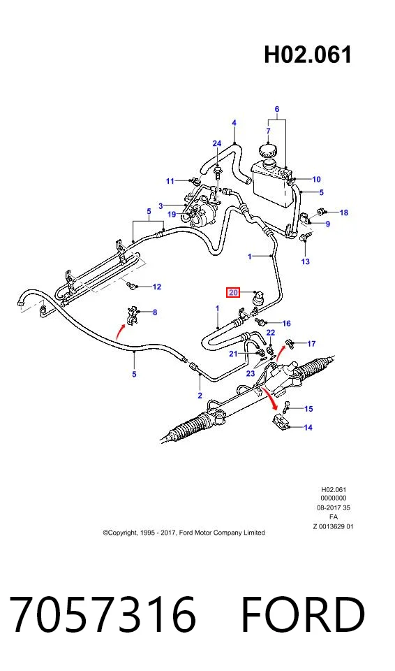 7057316 Ford Czujnik ciśnienia bezwzględnego klimatyzacji