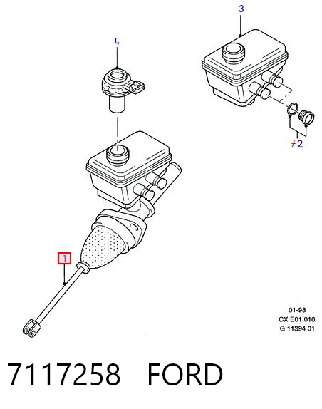 Główny cylinder hamulców do Ford Fiesta Mk3 GFJ