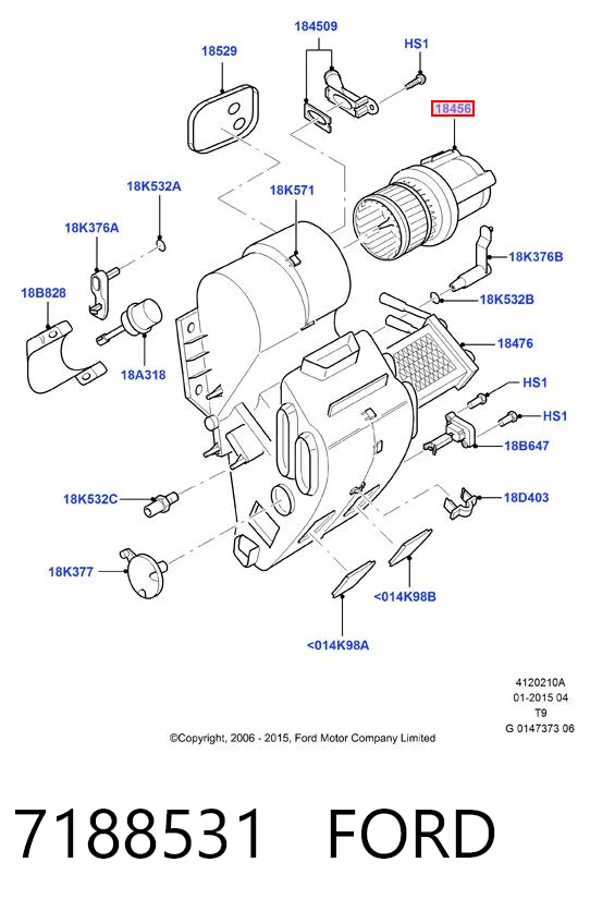 7188531 Ford Silniczek wentylatora nagrzewnicy (ogrzewacza wnętrza)