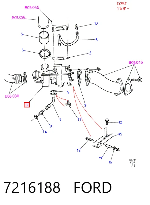 Turbina do Ford Transit IV E