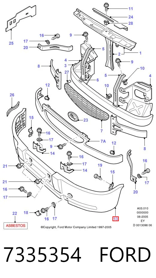 Zderzak przedni do Ford Transit IV E