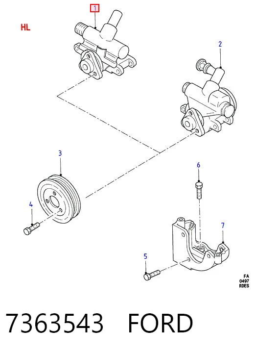 Pompa wspomagania hydraulicznego kierownicy do Ford Escort IV GAF, AWF, ABFT