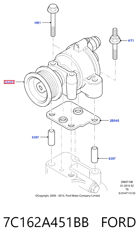 7C162A451BB Ford Pompa podciśnienia