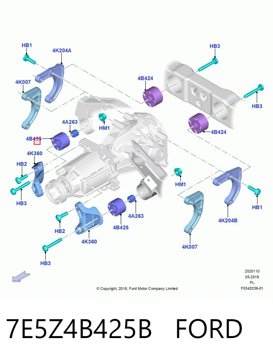 Silentblock tylnej belki do Ford Explorer U5
