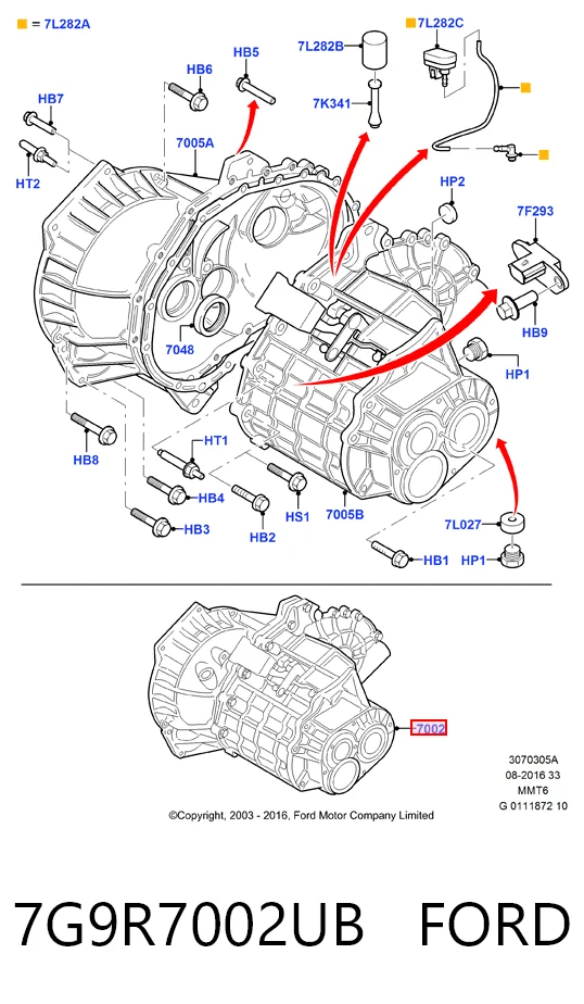 Do koszyka Mechaniczna skrzynia biegów w komplecie Ford Galaxy II CA1 WA6
