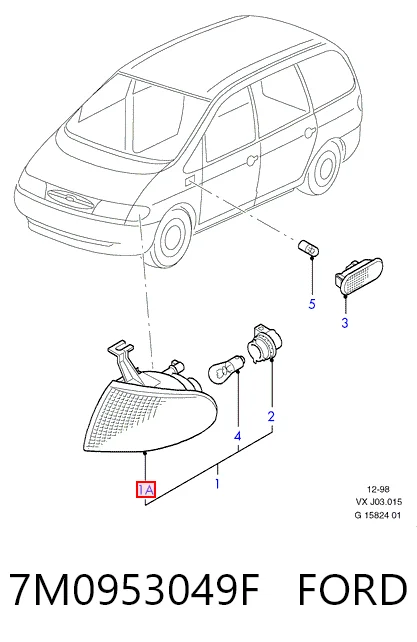 Do koszyka Kierunkowskaz lewy Seat Alhambra  7V8, 7V9