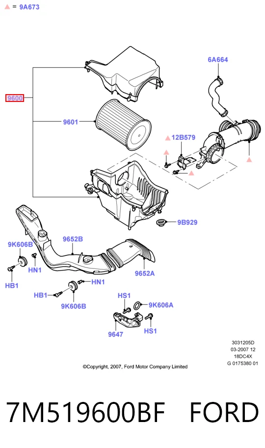 Obudowa filtra powietrza Ford Focus III hatchback (CB8) (2010 - 2020) cena, od 74,91 USD