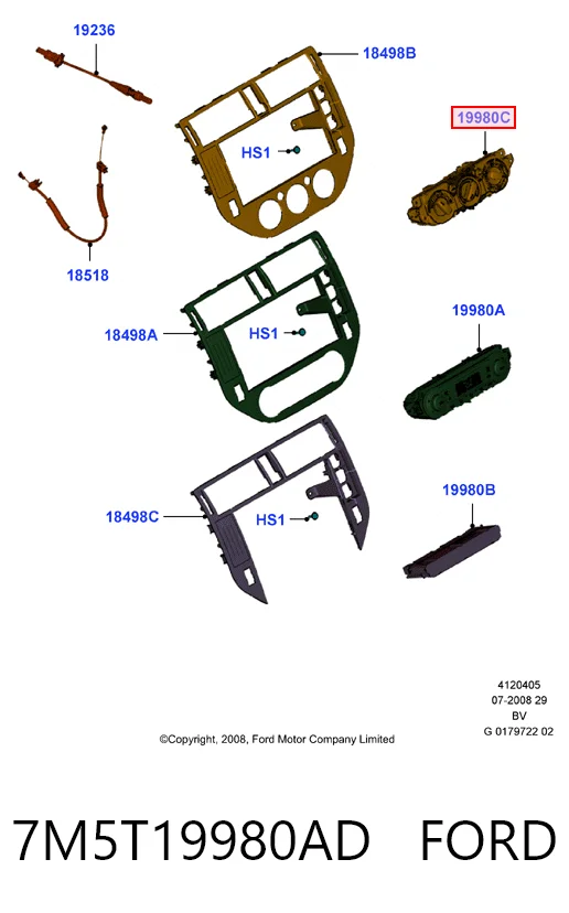 Sterownik trybów ogrzewania/klimatyzacji Ford Kuga I SUV (CBV) (2008 - 2012) cena, od 51,40 USD
