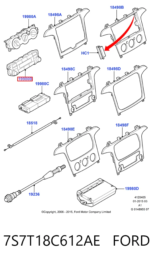 Sterownik trybów ogrzewania/klimatyzacji Ford Galaxy II CA1 minivan (WA6) (2006 - 2015) cena, od 49,84 USD