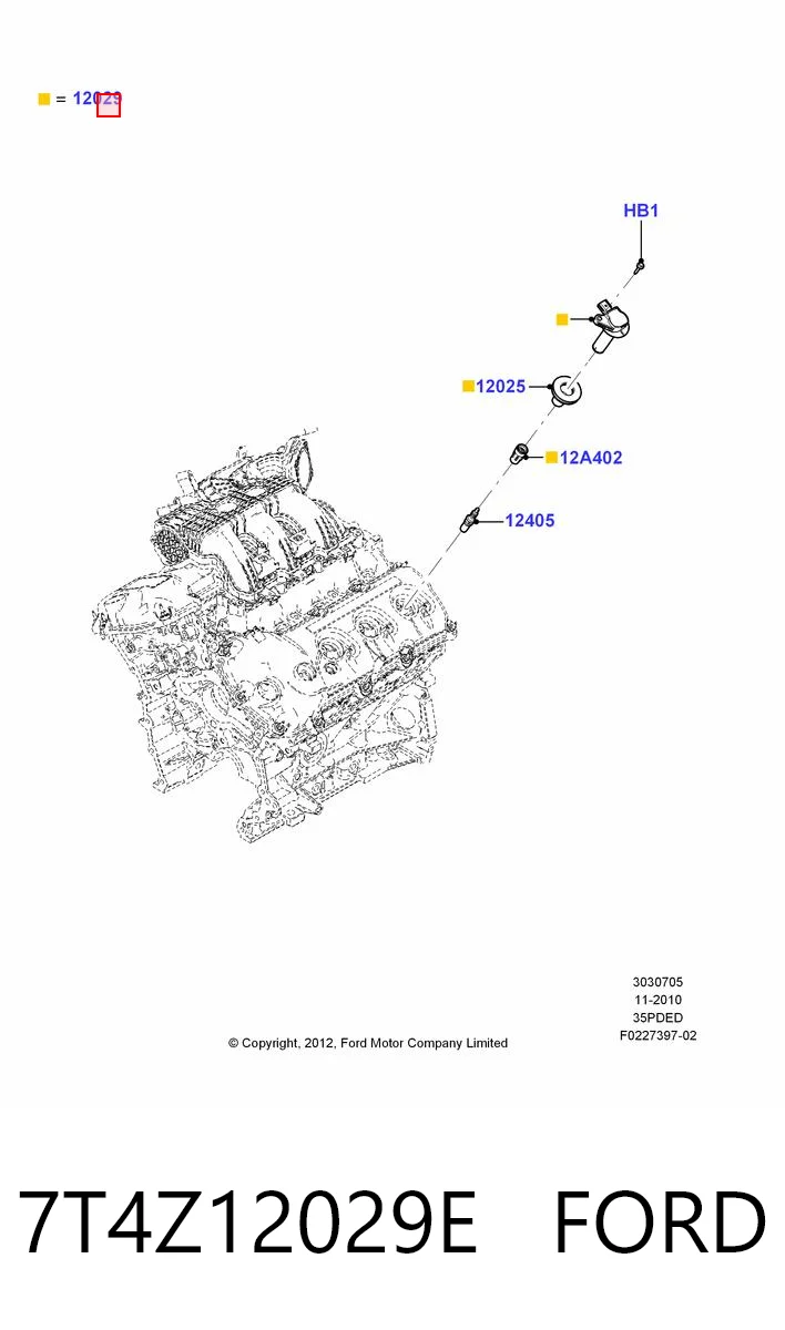 7T4Z12029E Ford Cewka zapłonowa