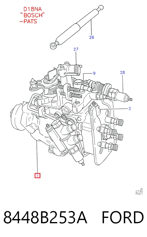 Pompa wtryskowa wysokiego ciśnienia Ford Mondeo II sedana (BFP) (1996 - 2000) cena, od 139,61 USD