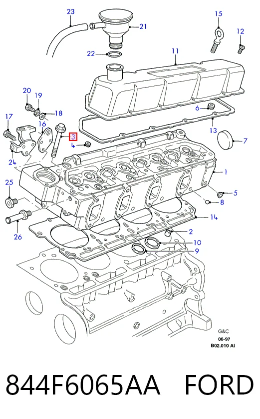 Śruba głowicy cylindrów Ford Transit IV awangarda (E) (1994 - 2000) cena, od 41,71 USD
