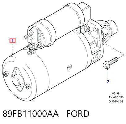 89FB11000AA Ford Rozrusznik