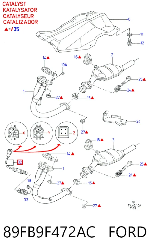 Sonda lambda, czujnik tlenu do Ford Escort VI GAL