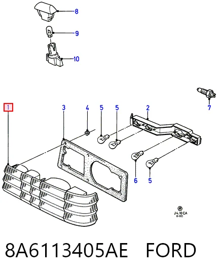 Lampa zespolona tylna lewa do Ford Fiesta Mk6 CB1