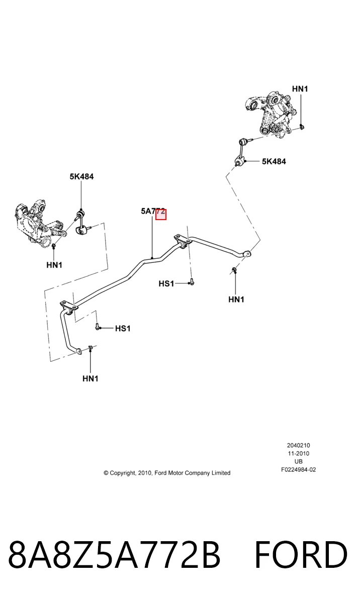 8A8Z5A772B Ford Stabilizator tylny