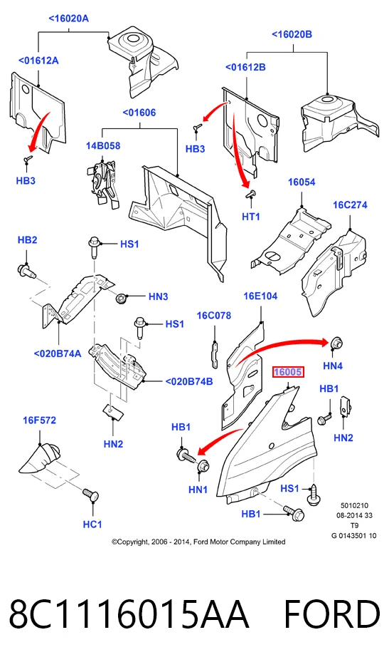  Błotnik przedni prawy Ford Transit 6