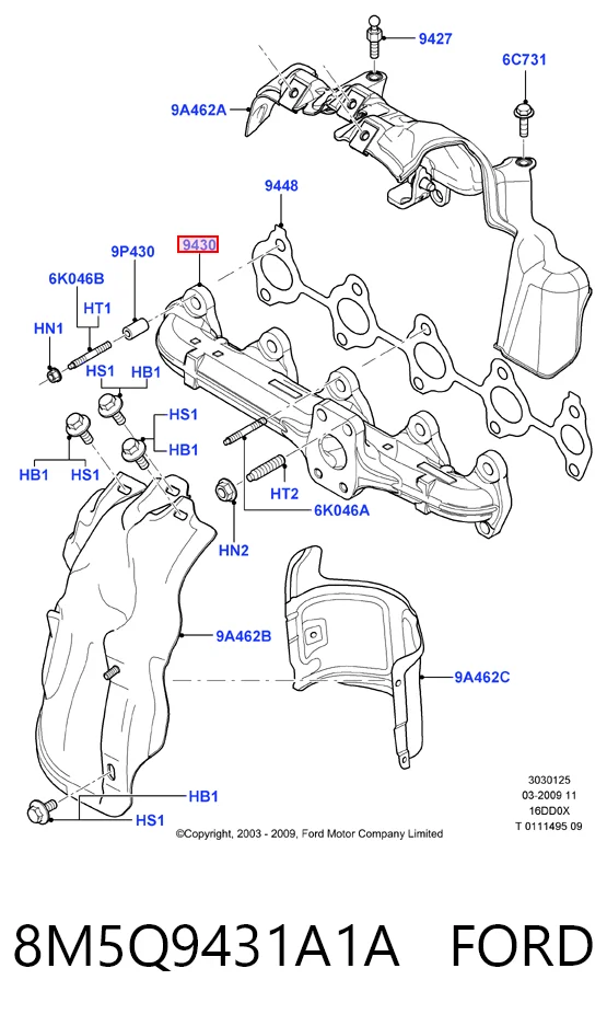 Kolektor wydechowy Ford Focus III hatchback (CB8) (2010 - 2020) cena, od 74,91 USD