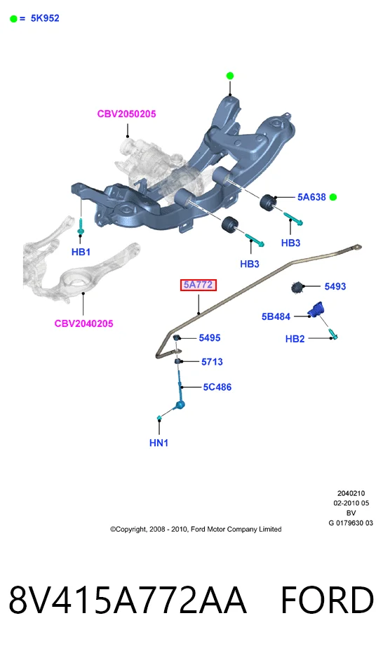 Stabilizator tylny do Ford Kuga I CBV