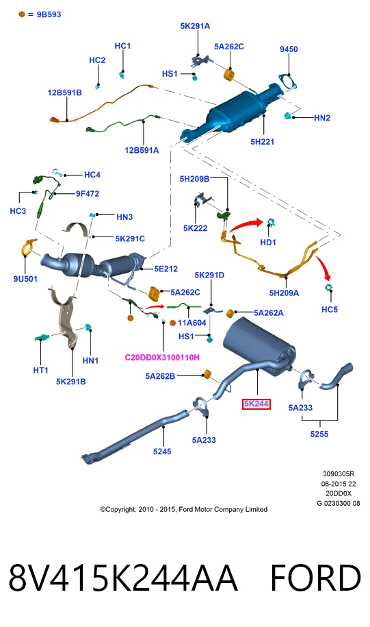 Tłumik, tylna część Renault Koleos SUV (HY0) (2008 - 2026) cena, od 122,42 USD