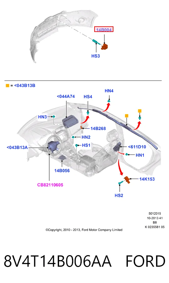 8V4T14B006AA Ford 